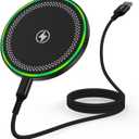 15W Wireless Charger Pad for Motorola Razr 2024 Moto G Stylus 5G 2025 G Power 2025 Edge Edge+ Razr+ X50 Ultra Razr 50 Ultra,Android Wireless Charging Station Mat for Samsung Galaxy S25 S24 S23 S22 S20 (Black)