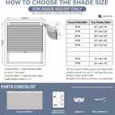 AOSKY No Drill Cordless Blackout Cellular Shades, 29" W x 48" H, Linen | No Tools Honeycomb Blinds for Indoor Windows, Free-Stop Blackout Shades for Home, Thermal Insulated, Noise Reducing