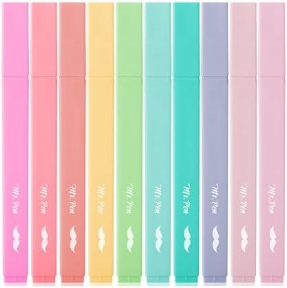 Mr. Pen- Aesthetic Highlighters, 10 pcs, Chisel Tip, Pastel Colors, Cute Highlighters Assorted Colors