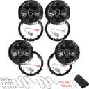 Speakers 6.5 inch for Honda CR-V 2007-2022 Complete Upgrade Kit - 4 Pack of DS Series with Adapters and Harness, Coaxial 6 1/2 Car Audio Front and Rear Door Speaker Replace# DSC6504, 43DSC6504