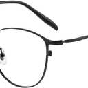GUDVUE Blue Light Glasses, Computer/Gaming/TV/Phones Glasses for Women/men, Anti Glare/UV400/Eye Strain, Oval Black
