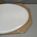 Mayfair Linden Slow Close Toilet Seat, Non Slip Heavy Duty Wood, Easy Install, Elongated, White