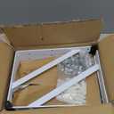 HOME MASTER HARDWARE 12 x 8 inch Heavy Duty Shelf Brackets, Load Capacity: 600lb, 10-Pack White Metal L Supports for Wall Mounted Wood Shelving, Shelves Bracket with Screws