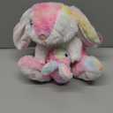 Nleio Easter Stuffed Bunny with Egg(Reversible), 8.5" Plush Rabbit with Floppy Ears, Huggable & Washable Easter Stuffed Animals Cute Bunny Plush Toy for Kids Girls Boys Birthday Easter Gifts (Color)