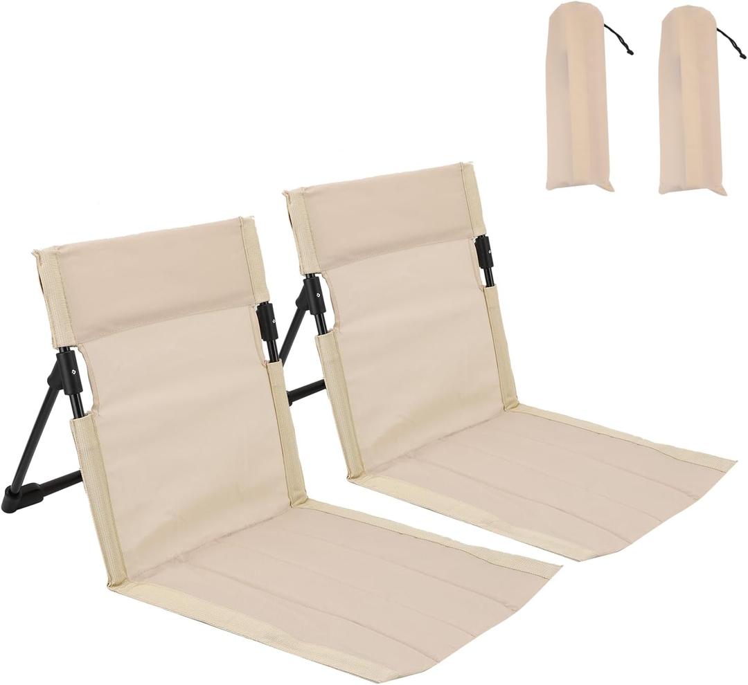Gugxiom 2 Pcs Foldable Pool Chairs, Portable Outdoor Chair for Poolside, Beach Chairs for Beach Poolside Camping Picnic Lawn Accessories (White), 68x39.5 Cm