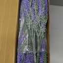 XunYee 80 Bundles Artificial Lavender Flowers UV Resistant Faux Plastic Flowers Faux Lavender Plants for Outdoor Garden Patio Window Box Office Table Centerpiece Indoor Decoration (Purple)