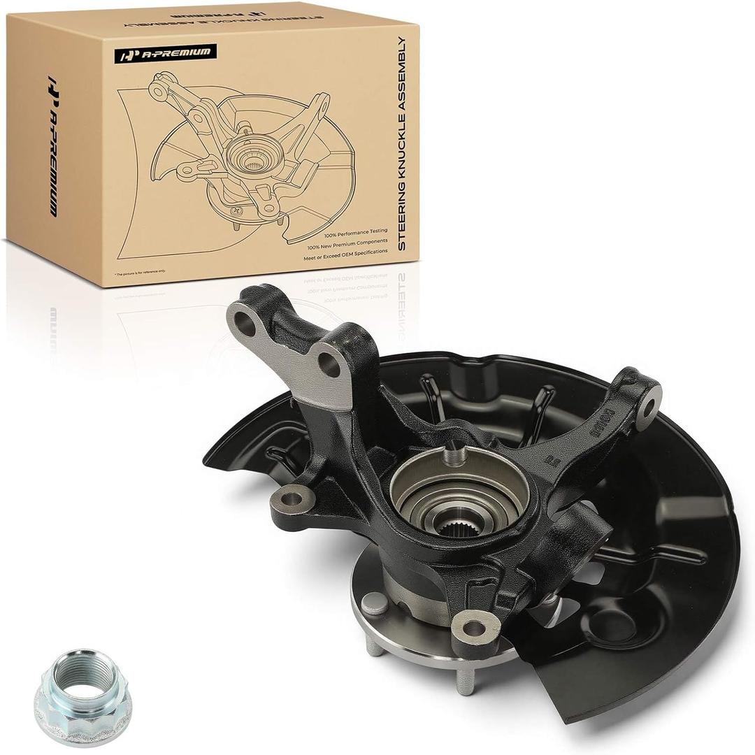 A-Premium Front Right Steering Knuckle & Wheel Bearing Hub Assembly Compatible with Toyota Camry LE XLE 2012-2017, Camry L 2012-2014, 2.5L Gas Only, Passenger Side