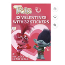 Dreamworks Trolls 32 Valentines Cards with Stickers 2 Packs