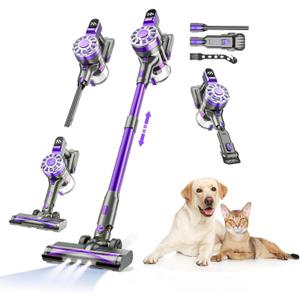 Cordless Vacuum Cleaner for Home, Lightweight Stick Vacuum Cordless Rechargeable with Power Suction 35 Mins Runtime, Cordless Vacuum for Hardwood Floor Pet Hair, Carpets
