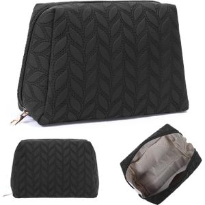Cute Makeup Bag Quilted Small Makeup Bag Cosmetic Bags for Women Travel Toiletry Pouch Organizer Bag