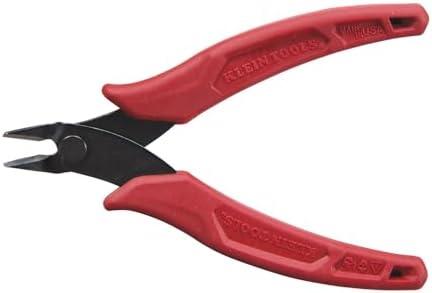 Klein Tools D275-5 Diagonal Flush Cutters, Made in USA, Micro Wire & Compact Zip Tie Cutter, Ultra-Slim Precision Flush Cutter for Work in Confined Areas, 5-Inch
