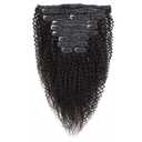 Curly Clip in Hair Extensions Real Human Hair for Black Women Brazilian 3C 4A Kinky Curly Human Hair Clip in Extensions 10Pcs with 21Clips 120G/Set Natural Black 16 Inch