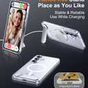 Temdan Magnetic for Samsung Galaxy S25 Plus Case, [Innovate Stand][Military Grade Drop Protection][Non Slip][Non-Yellowing] Shockproof Phone Case for Galaxy S25 Plus 6.7" 2025 -Clear