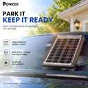 POWOXI 15W 12V Solar Battery Charger Trickle Maintainer Kit for Car