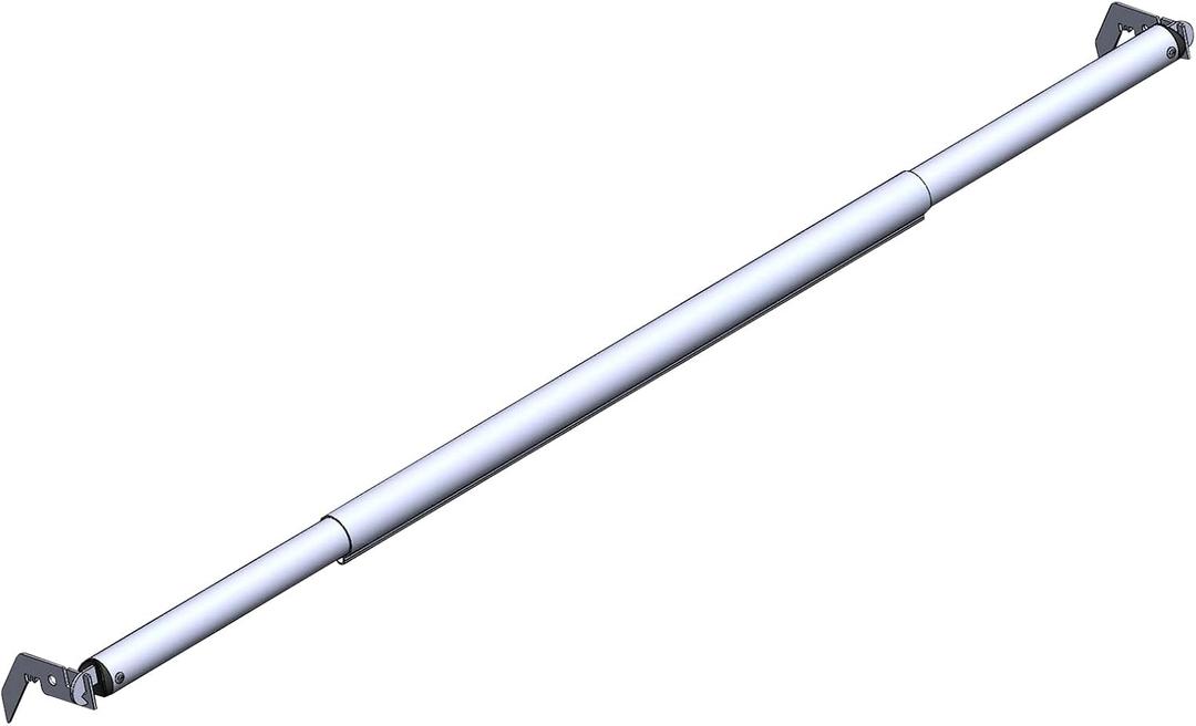 Hecis Double Layer Adjustable Crossbar and Hangers for Pipe and Drape Kit, 8-10ft Width Silvery Aluminum Backdrop Stand