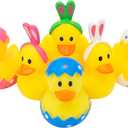 Easter Rubber Duck Toy Bunny Rabbit Duckies for Kids Easter Eggs, Bath Birthday Gifts Baby Showers Summer Beach and Pool Activity, 2" (100-Pack)