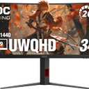 AOC 34 Inch Curved Gaming Monitor UWQHD 200Hz VA 0.3ms HDR, CU34G4H