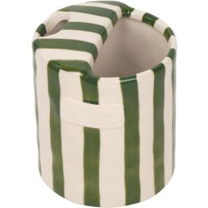 Coffee Mug Espresso Cup 10oz Ceramic Coffee Mugs Porcelain Coffee Cup Hand-Painted Striped Art Multiple Use for Kitchen, Dining-Green