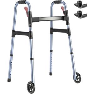 HOMLAND Standard Walkers for Seniors, 6.5lb Lightweight Foldable Walker