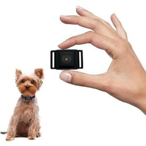 Tiniest Bark Collar for Small Dogs 5-15lbs, Only 1.6 * 1in & 0.42oz, No Shock with Vibration &Sound, Extra Small & Rechargeable, 5 Sensitivity Level（Black）