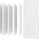 UMIACOUSTICS 6 PCS Acoustic Wall Panels,47.2 x 23.6 Inches Flame Retardant Sound Absorbing Panels,Decorative Sound Proof Panels in Art Curve Shaped White Color