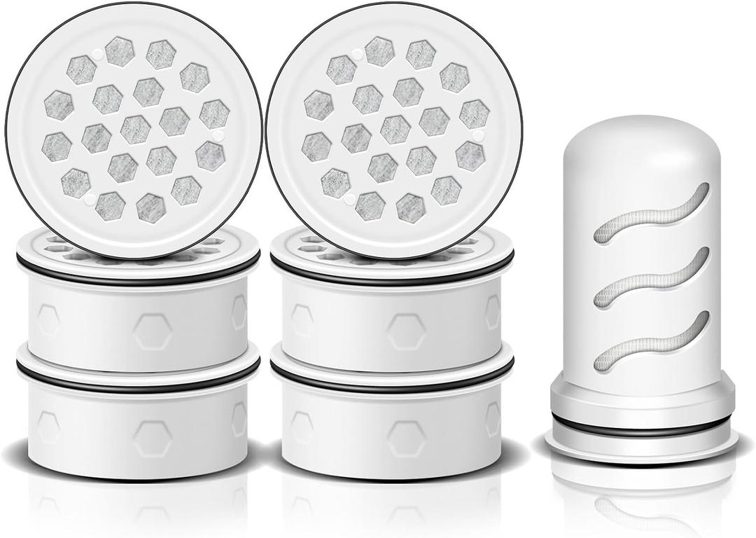 Water Filter Replacement for Life straw Home Dispenser 18 C/Glass Pitcher 7 C/Plastic Pitcher 10 C/Plastic Pitcher 7 C.6 Activated Carbon + Ion Exchange Filter and 1 Membrane Micro Filter (6+1)