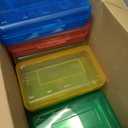 Mr. Pen- Clear Pencil Boxes Bulk, 12 Pack, Colorful, Snap-Tight Lid, Plastic Pencil Box Organizer, 7.9"x4.5"x2.4"