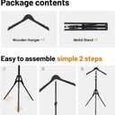 2 Pack Shirt Display Stand, 32-63 Inch Height Adjustable Mannequin Torso for Vendors, T Shirt Clothing Display Stand Rack, Foldable Steamer Stand for Clothes Garment Retail