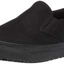 Skechers Women's Canvas Slip on Food Service Shoe, Black, 9