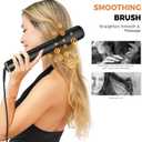 OKWRAP 5 in 1 Negative Ionic Hair Dryer Brush, Hot Air Styler with Auto Wrap Curler, Detachable Blow Dry Brush for Drying, Curling, Straightening & Smoothing