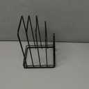 SUNFICON Cutting Board Rack Chopping Board Organizer Stand Holder Kitchen Countertop Pots Pan Lids Rack Organizer Flat Steel 4.92 x 5.7 x 8.47 in. Black