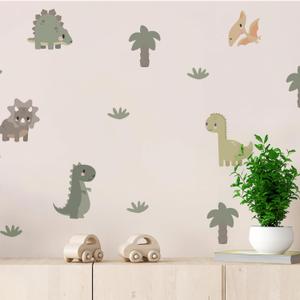 Dinosaur Wall Decals - Easy-to-Apply & Removable Wall Stickers: Transform Your Toddlers Bedroom with Durable, Vibrant Peel-and-Stick Wall Decor  Stickers for Kids