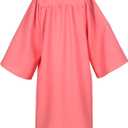Unisex Matte Graduation Gown and Cap Set with Tassel for Middle High School Bachelor (51, Pink)