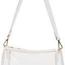 Clear Tote Bag Stadium Approved Clear Purse PVC Handbag Retro Classic Transparent Bag for Concert