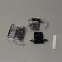 Home Expert 4 Pack (2 Pairs) 3/8 Inch Inset Cabinet Hinges, Self-Closing Face Mount Hinges with Door Bumpers, Matte Black for Kitchen Cabinets, Bathroom Vanities, Furniture Doors