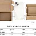 Ellbest 50pcs Kraft Brown Box 1.5mm Thick Cardboard Boxes, 3.6 x 2.6 x 1.2 inches Foldable Kraft Brown Box for Stationery, Pins, Mini Ornaments, Small Shipping Boxes