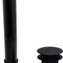 Westbrass 493144H-62 12" & 4" Bath Waste & Overflow Assembly with Tip-Toe Drain Plug and Illusionary Faceplate-SCH. 40 ABS Pipe, 1-Pack, Matte Black