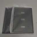 Triple Toggle Light Switch Cover Adler Metal Wall Plate, 2-Pack Black 3 Gang, Light Switch Cover Decorative Wallplate, Durable