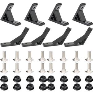 4Pcs 45deg, 4Pcs 135deg 2020 Aluminum Extrusion T Slot Angle Bracket 20 Series Extruded Hardware 45 Degree Joint Corner Connector for 45 135 Degree 20/20 80 20 2040 Black Aluminum Profile