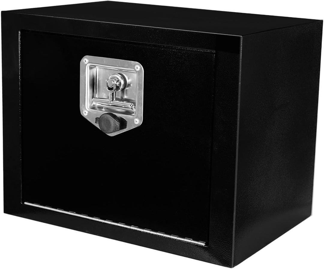 18 Inch Steel Underbody Truck Tool Box with T-Handle Lock Latch, Truck ToolBox Truck Storage Organizer Tool Box Chest For Organization And Storage, Job Tool Chest, 18"x 12"x 14" inch
