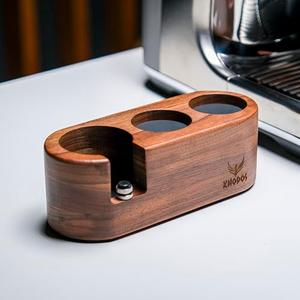 KNODOS Espresso Tamping Station 54mm For Breville Espresso Machine Accessories, Rosewood Portafilter Holder Tamping Mat Espresso Coffee Equipment
