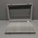 Siveit Necklace Organizer Box Premium 20 Hooks Necklace Display Jewelry Tray with Transparent Lid Jewelry Necklace Display Box for Necklace Pendants Suitable for Women and Girls (Grey)