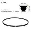 uxcell 4pcs A35 or 4L370 Classic Wrapped Rubber V-Belt, 35"(889mm) Inside Circumference, A Profile V Belt