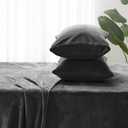 BEDELITE Flannel Sheets Queen Size Dark Grey - Super Soft Fleece Sheets Set Fluffy Extra Plush, 4 Piece(Include Fitted Sheet, Flat Sheet, 2 Pillowcases)