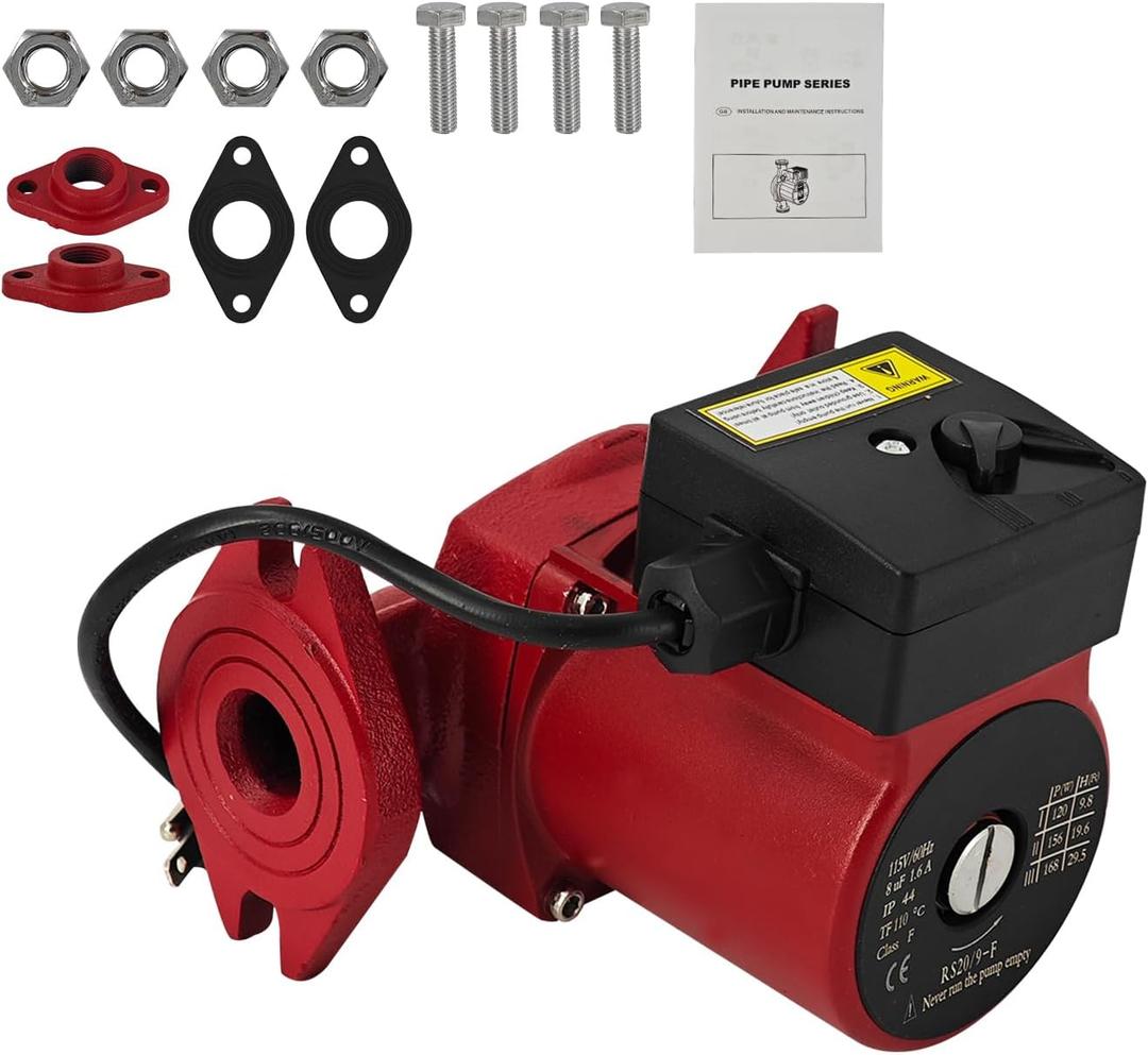 UPS26-99FC, 52722512 115V 1/6HP Water Circulator Pump Boiler Pump Used for Radiant Heating, Hydronic Heating, Fan Coil Heating, Solar and Other System Types
