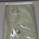 MIULEE Linen Texture Curtains for Bedroom Solid 100% Blackout Thermal Insulated Sage Green Curtains Grommet Room Darkening Curtains/Draperies for Living Room Nursery 52x84 Inch (2 Panels)