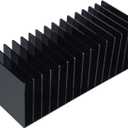 Ctosree Acrylic File Organizer for Desk Vertical 15 Compartments File Sorter Mail Organizer Desktop Countertop Folder Stand Racks for Office Home School Desk(Rectangle,Black)