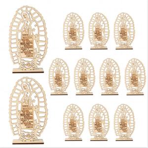 12 Pcs Wooden Baptism Centerpieces for Table,Centros De Mesa Para Bautizo Bodas Decorations,Mi Primera Comunin Decoraciones,Baptism Decorations for Girls,Bautizo Recuerdos De Bautizo Para Nio Nia