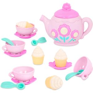 Battat Play Circle Singing Teapot Toy Food Pretend Play Kitchen Set 3+ Years (17 Pieces) (Child-size)