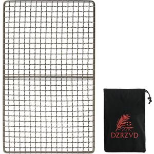 Mini Size Titanium Grill Grate for Backpacking Hiking Outdoor Camping Beach BBQ (Camping Fire Rated) - 10"X6.5"